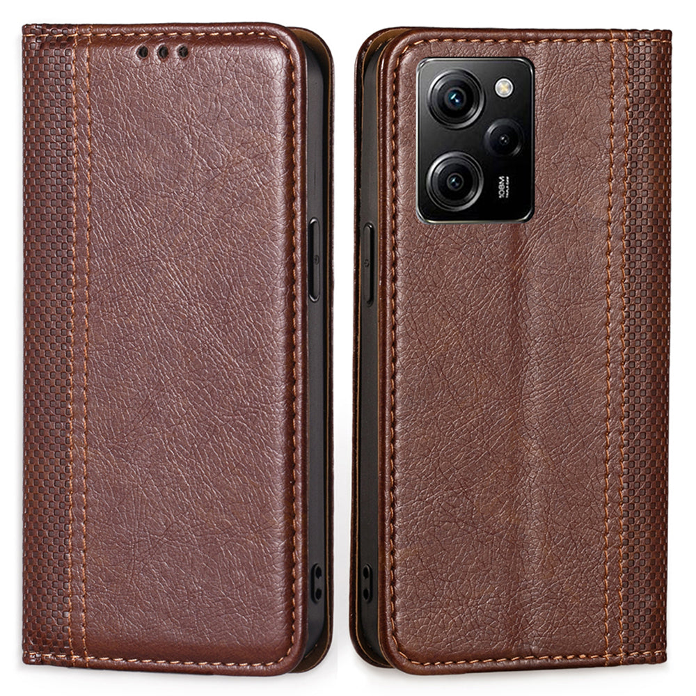 For Xiaomi Poco X5 Pro 5G Redmi Note 12 Pro Speed 5G Note 12 Pro 5G PU Leather Stand Phone Case Plaid Pattern Card Holder Protective Cover For Xiaomi Poco X5 Pro 5G Redmi Note 12 Pro Speed 5G Note 12 Pro 5G PU Leather Stand Phone Case Plaid Pattern Card Holder Protective Cover